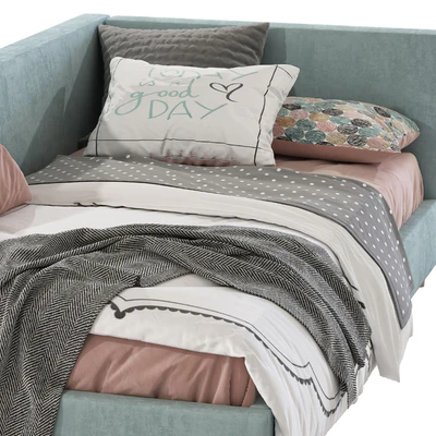 Corner Timo Upholstered Bed — Ver 5