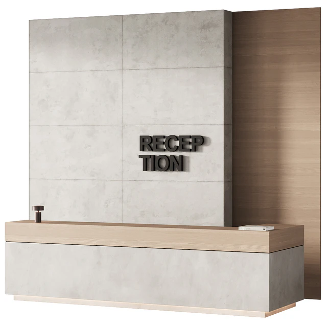 253 office furniture 12 reception desk 07 — Скачать