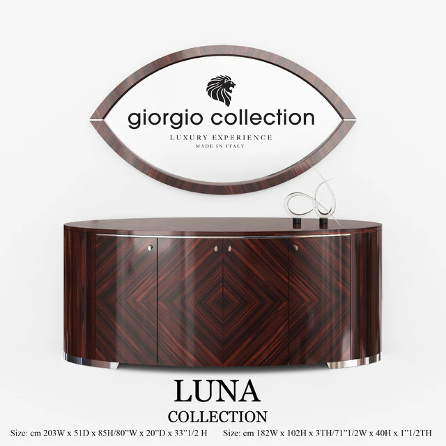Комод овальный с зеркалом Giorgio collectio, коллекция Luna — Скачать