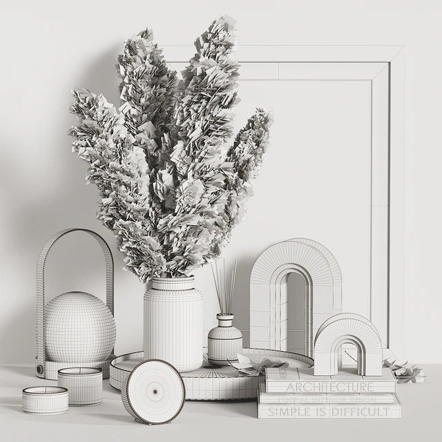 Decorative Set Dried Plant — Descargar
