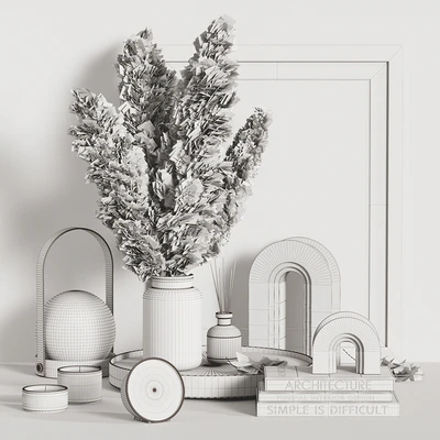 Decorative Set Dried Plant — Ver 5