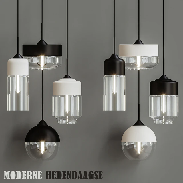 Moderne Hedendaagse Retro Art Metal Glazen Hanger Lampen — Скачать