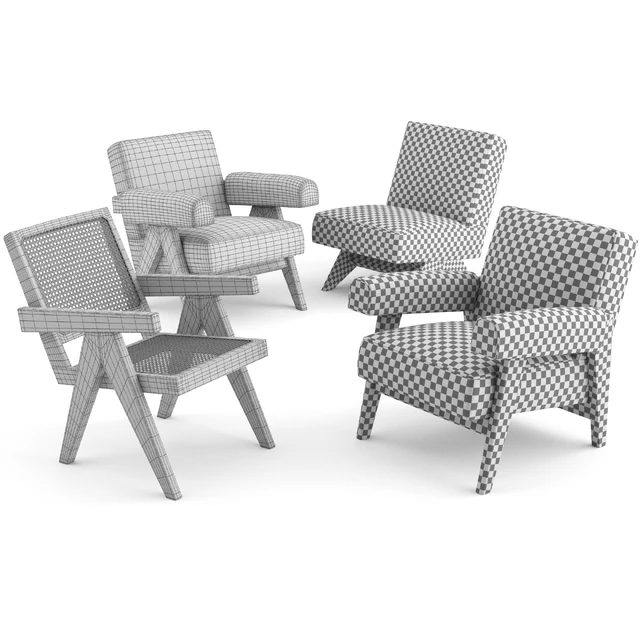 Le Corbusier and Pierre Jeanneret Lounge Chairs — Descargar