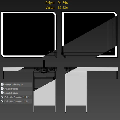 Furniture set Dolomite Freedom 115 L/R — Ver 4