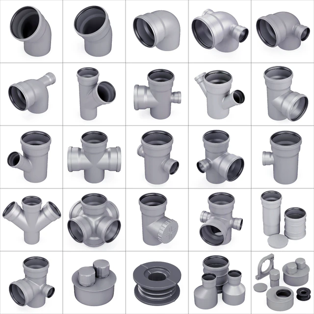 Sewer pipes collection counstraction / Фитинги  канализационные конструктор — Скачать