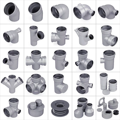 Sewer pipes collection counstraction / Фитинги  канализационные конструктор — Вид 1