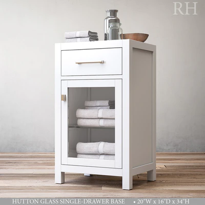 HUTTON GLASS SINGLE-DRAWER BASE — Вид 1