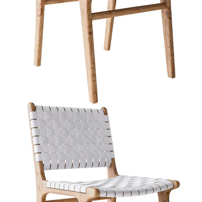 Flat and Leather Strapping Dining Chair and Stools — Вид 3