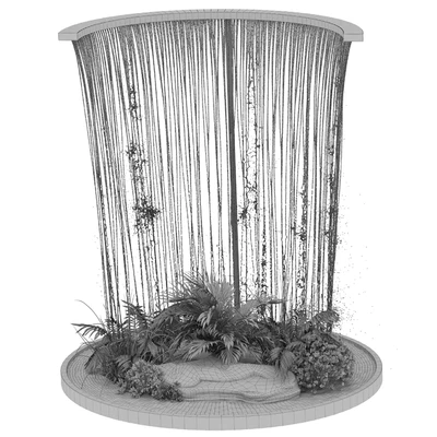 Waterfall fountains and plant 07 — Вид 3