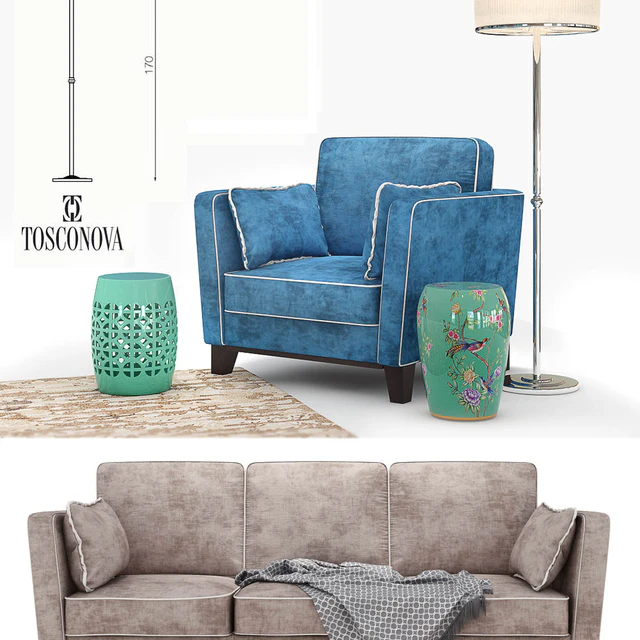 Set of upholstered furniture Bruno in three colors (MF "ARGOS") — Descargar