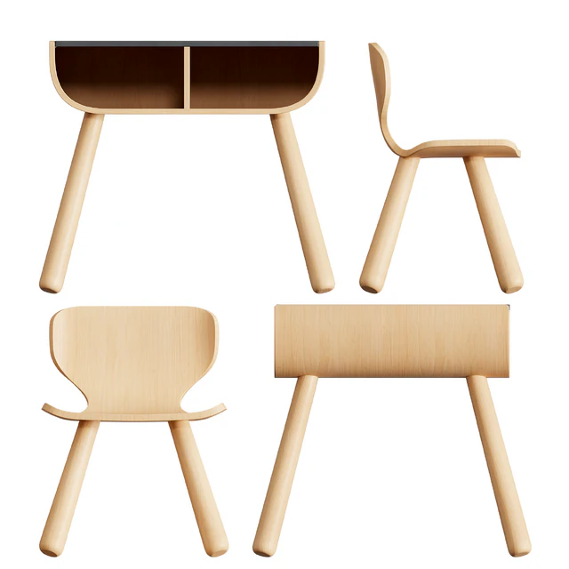Plan Toys Black Table and Chair — Descargar