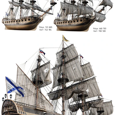 Sailing frigate Oliphant 1705 — Ver 4