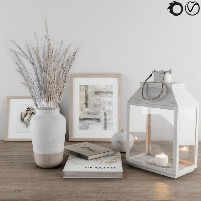Decorative-set Blue Wheat & Lantern — Descargar
