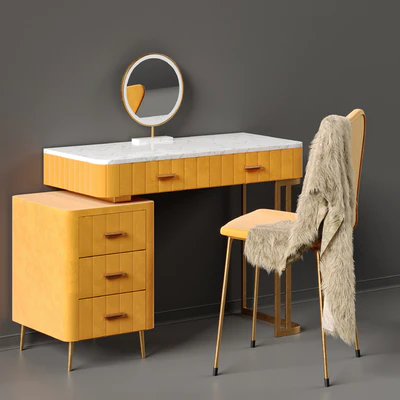 Multi Color Velvet Dressing Table By Saleh — Вид 5
