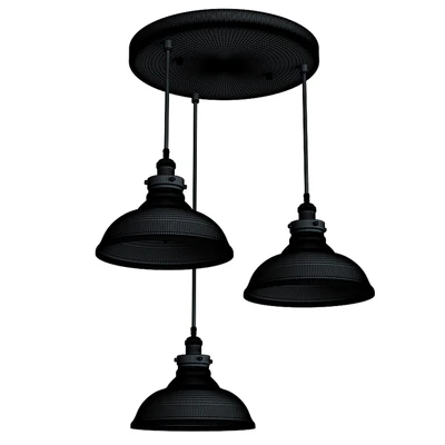 ARTCRAFT 3-Light Bronze and Copper Pendant Suspension — Ver 3