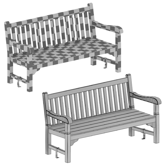 Wooden garden bench / park bench — Descargar