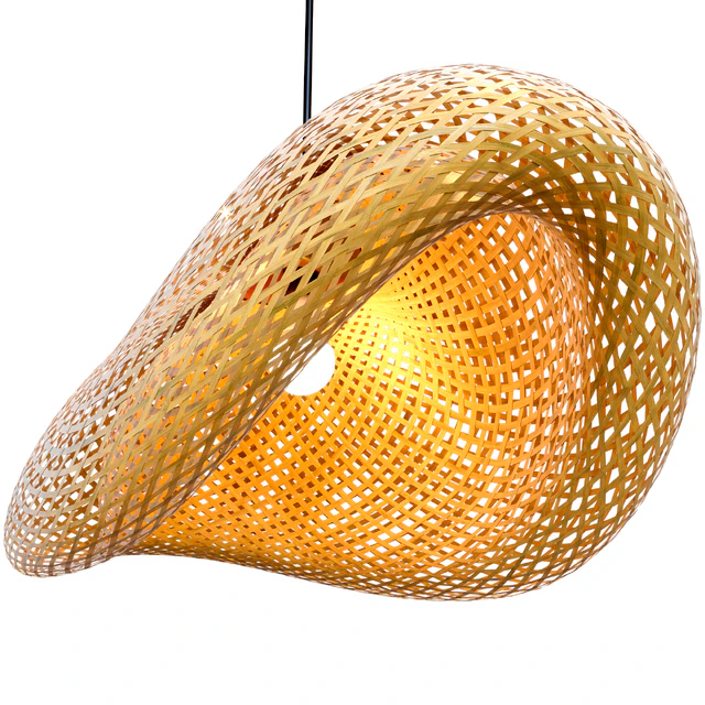 Nordic LED Wood Pendant Lamp Bamboo — Скачать
