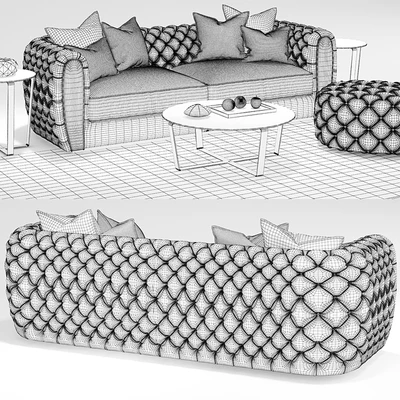 Windsor sofa The sofa and chair company Cromwell table Tufted sofs — Ver 2