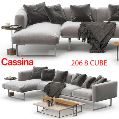 Cassina 206 8 CUBE sofa corner set — Вид 1