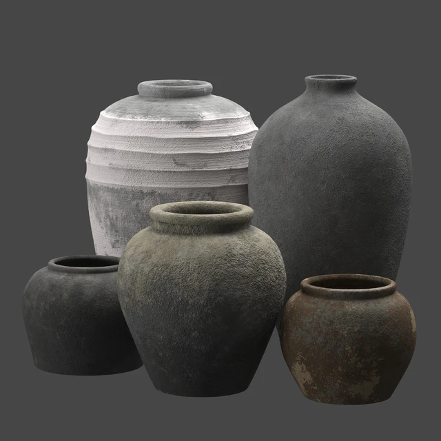 Artisan clay vases — Скачать