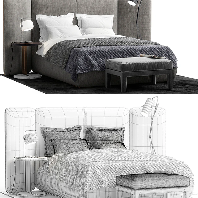 Meridiani Tuyo bedroom set — Скачать