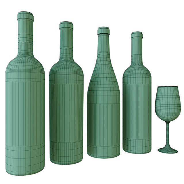 wine bottle set 7 — Скачать