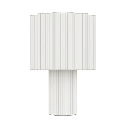Valli - Viola Calacatta marble and linen rechargeable table lamp — Ver 3