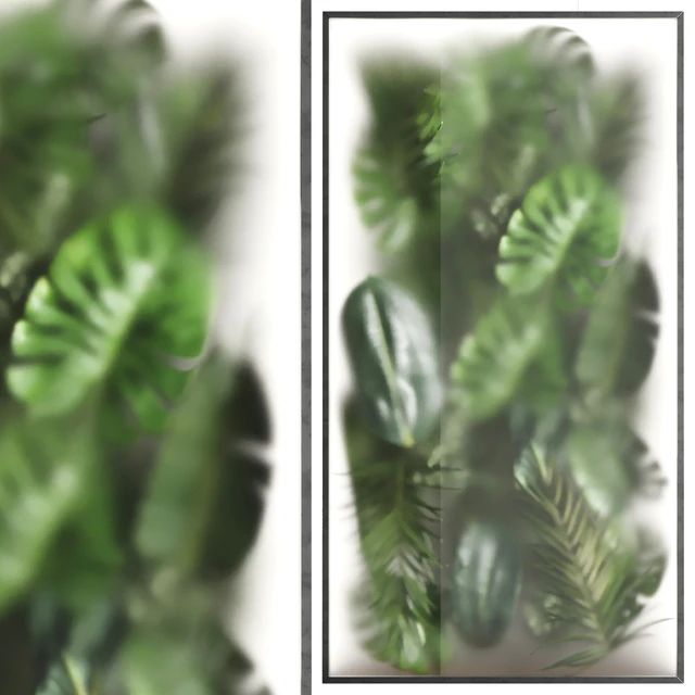 light box with tropical leaf garden in frame glass Smoked 01 — Descargar