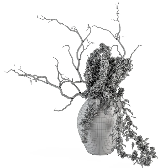 Bouquet - Dried Branch in Concrete vase 71 — Descargar