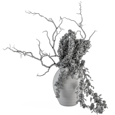 Bouquet - Dried Branch in Concrete vase 71 — Ver 3