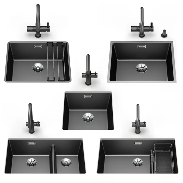 Set of kitchen sinks Blanko Subline 1 — Descargar
