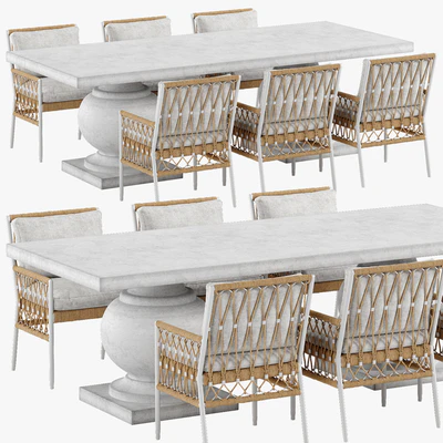 Serena and Lily Salt Greek chair Terrace table set — Ver 4