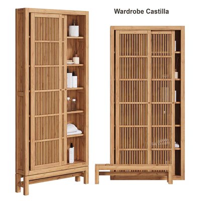 Solid teak cabinet FSC Castilla AM PM — Ver 1