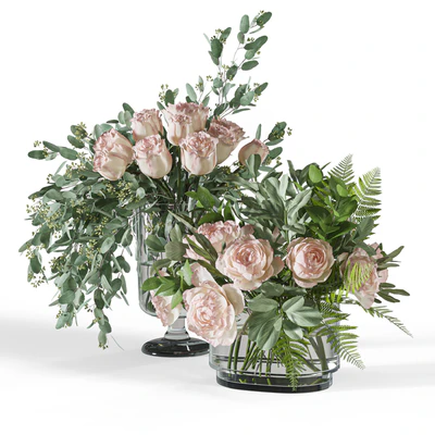 Flower Set 054 Rose seeded eucalyptus — Ver 1