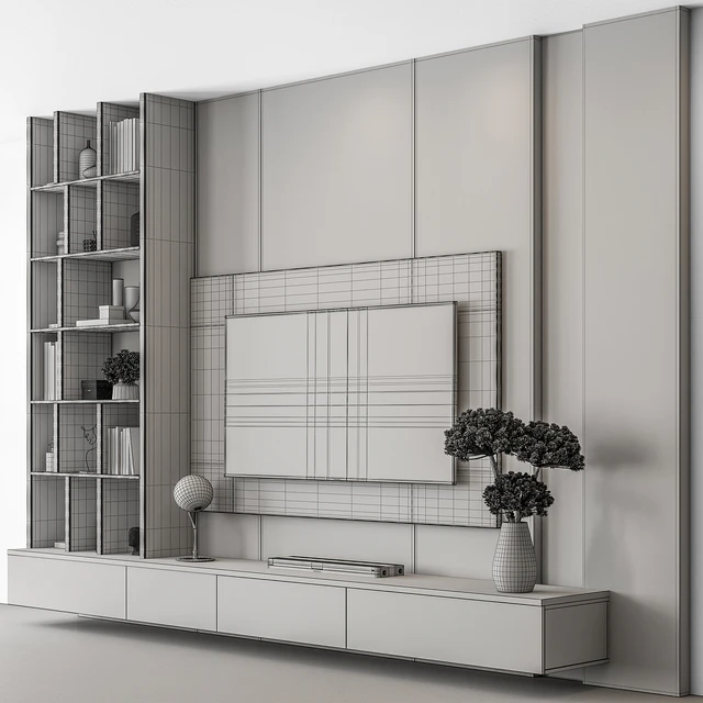 TV Wall Beige and Gold - Set 147 — Descargar