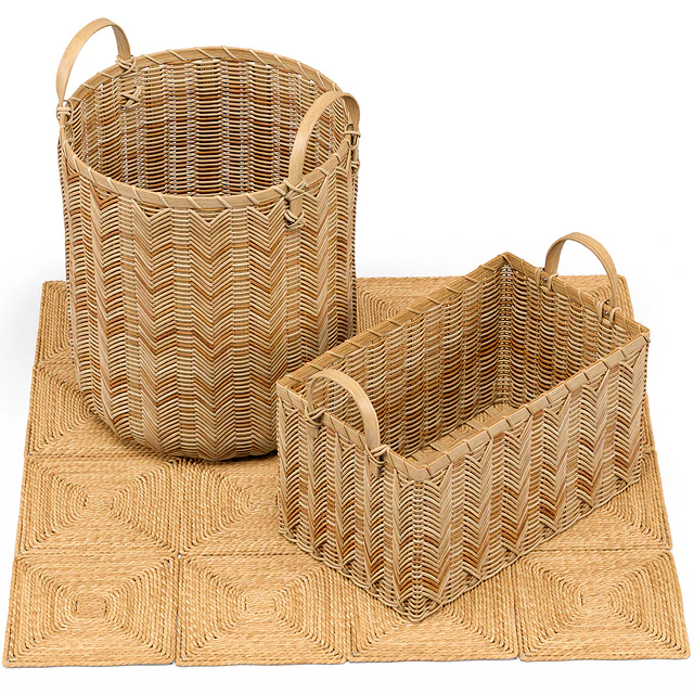 Petaluma Basket, Seagrass Squares Rug — Descargar
