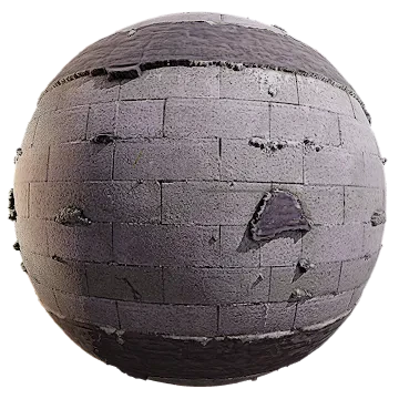 damaged concrete block wall 001 — Скачать