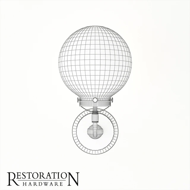 Rh bistro globe clear glass single sconce — Скачать