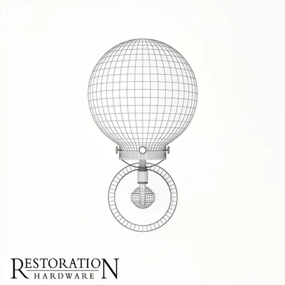 Rh bistro globe clear glass single sconce — Вид 5