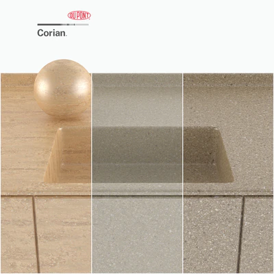 Dupont Corian Kitchen Countertops Brown 1 — Вид 3