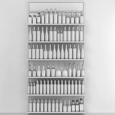 Showcase with alcohol in a supermarket 4. Wine — Ver 2