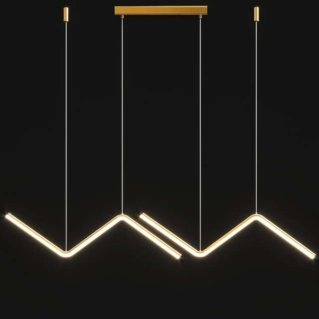 Zigzag Shaped Metal Hanging Lamp — Descargar