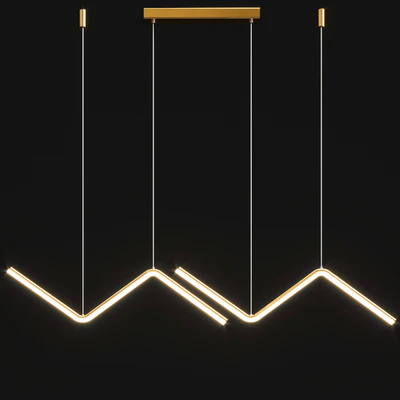 Zigzag Shaped Metal Hanging Lamp — Ver 5