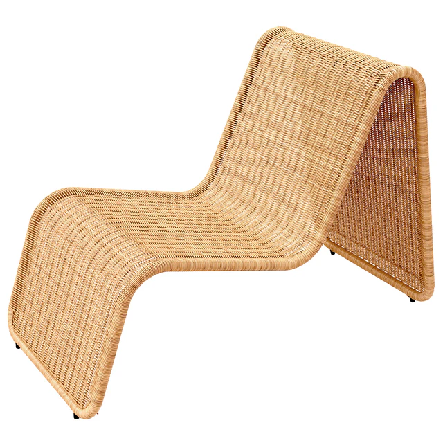 Tito Agnoli P3 lounge chair in cane Bonacina Italy — Descargar