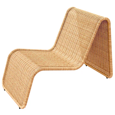 Tito Agnoli P3 lounge chair in cane Bonacina Italy — Ver 6