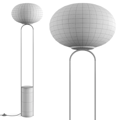 Polo black marble floor lamp by CB2 — Ver 4