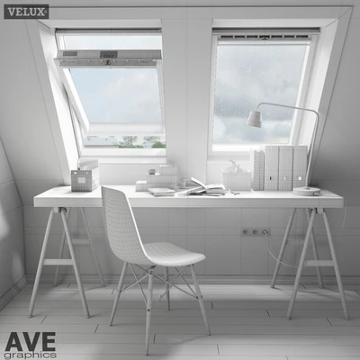 AVE mansard VELUX windows set — Ver 3