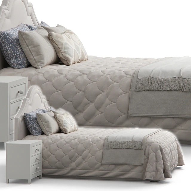 Queen Madison Crown Headboard Bed — Скачать