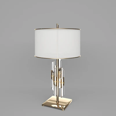 Brass and Crystal Rod Table Lamp — Скачать