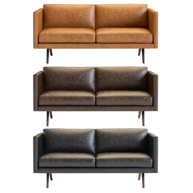 West Elm Brooklyn Leather Sofa — Скачать